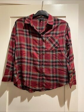 NOBO Red Plaid Shirt with Yellow Accent. Size Small